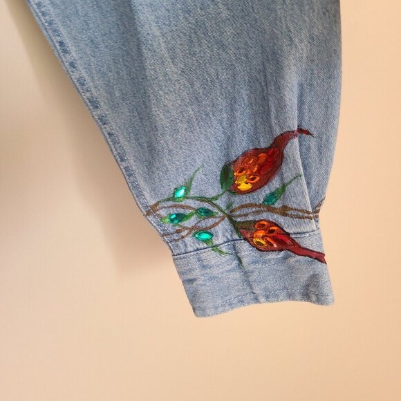 Vintage LEVI'S JEANS FOR WOMEN SHIRT Women's Jean Beaded LongSleeve - Picture 8 of 16